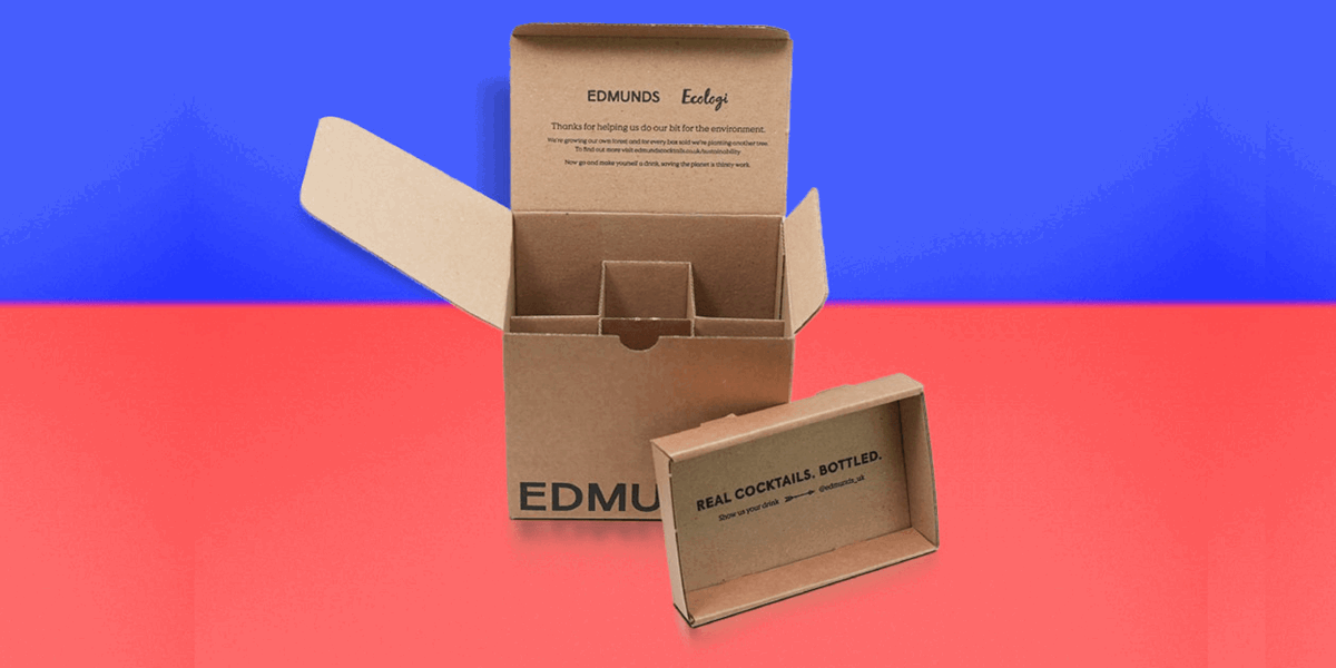 Cocktail bottle packaging box