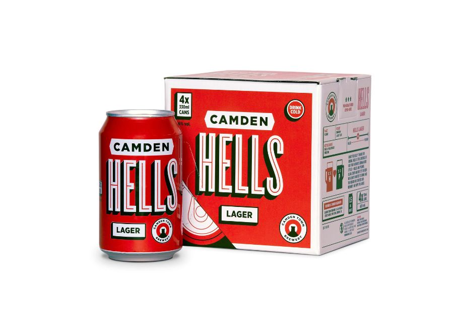 Premium Beer Packaging for Camden Hells Lager