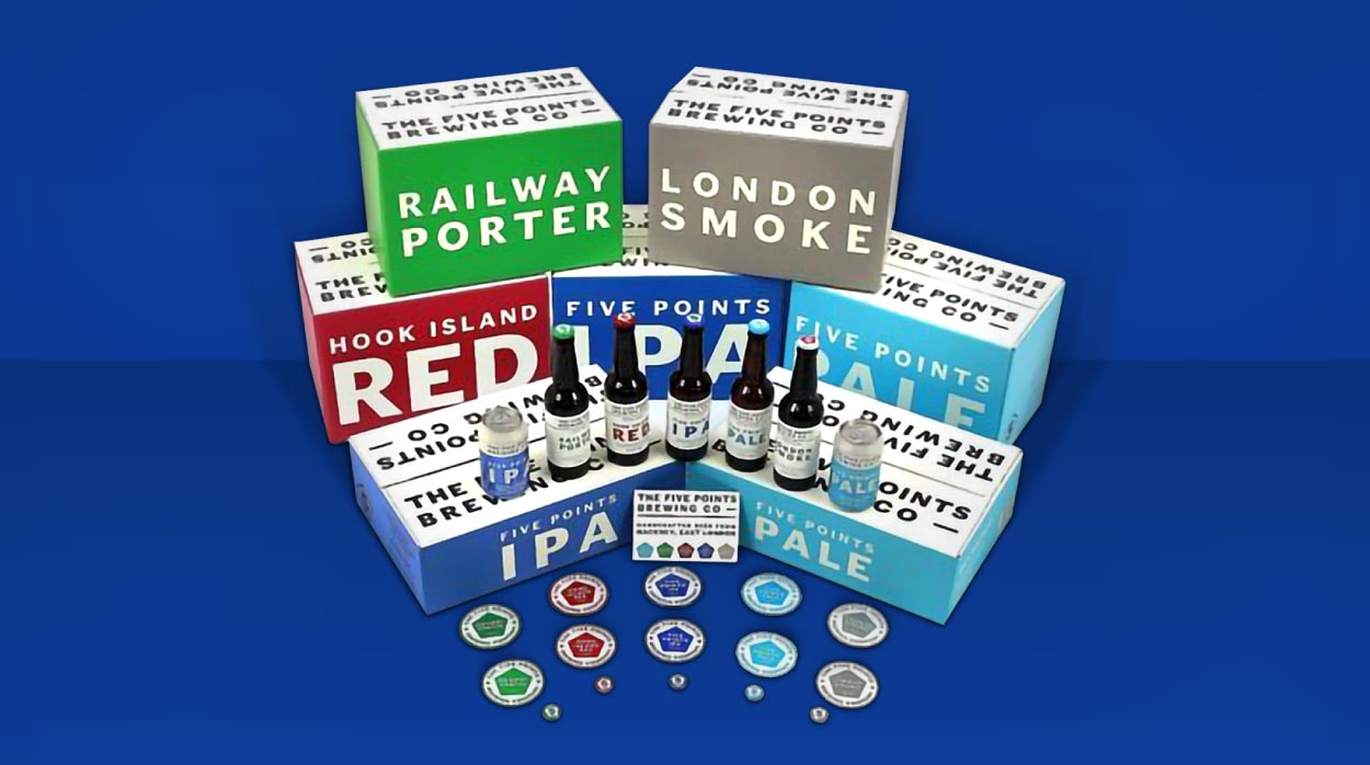 Beer Packaging for The Five Points Brewing Company
